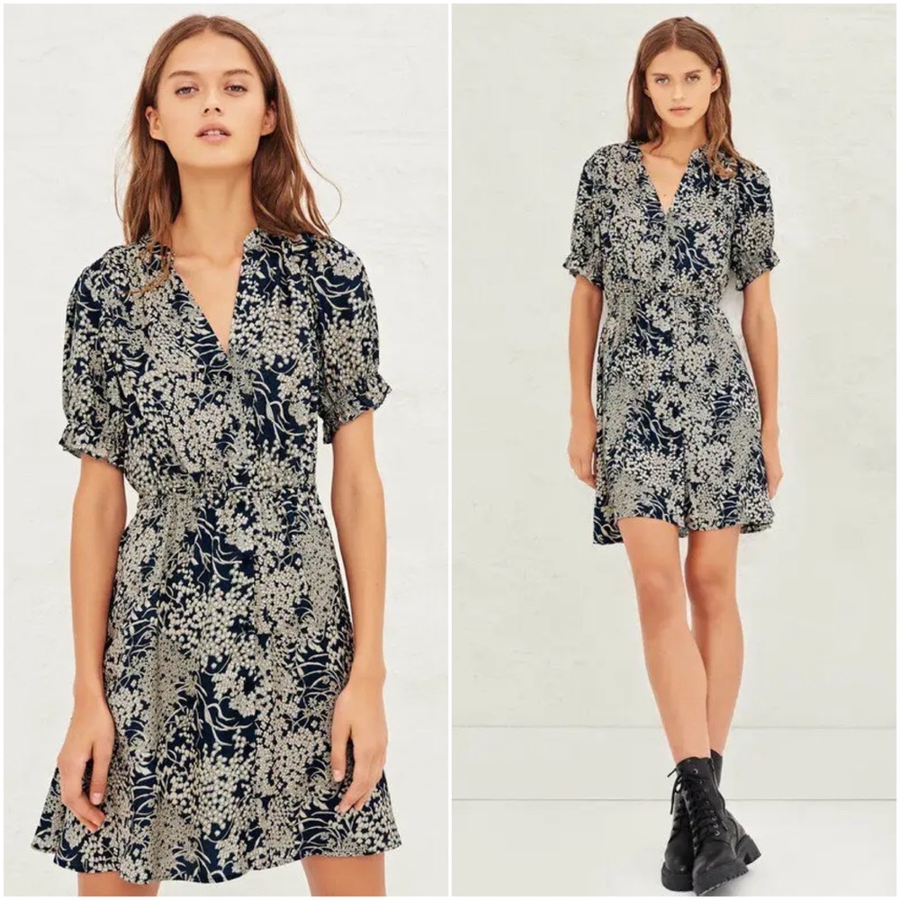 BA&SH Maia Floral-Print Mini Dress
